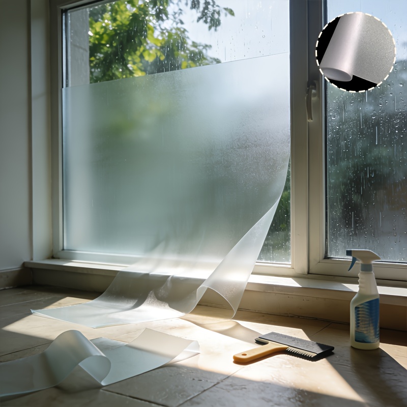 Home Office Ideas - Matte Frosted Privacy Window Film Static