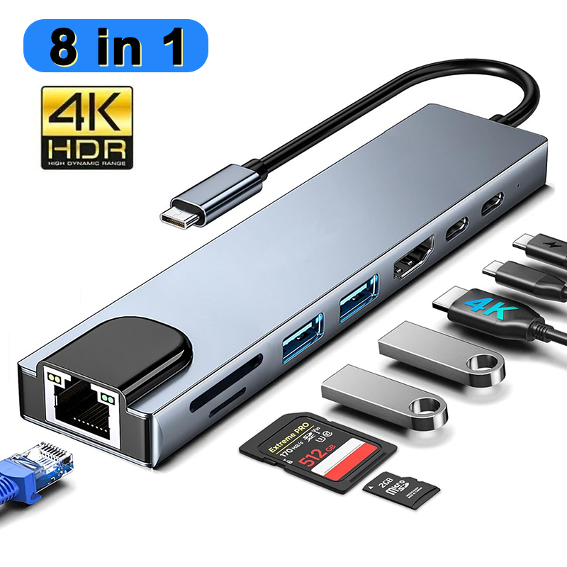 Home Office For Mac - 8 In 1 USB Type C