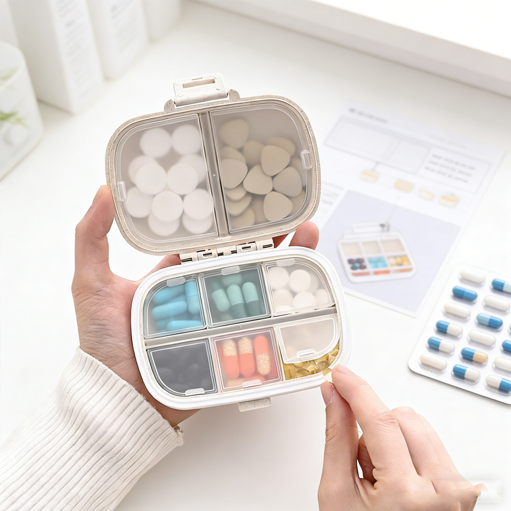 Home Office Ideas - Portable Medicine Storage Case Weekly Pill
