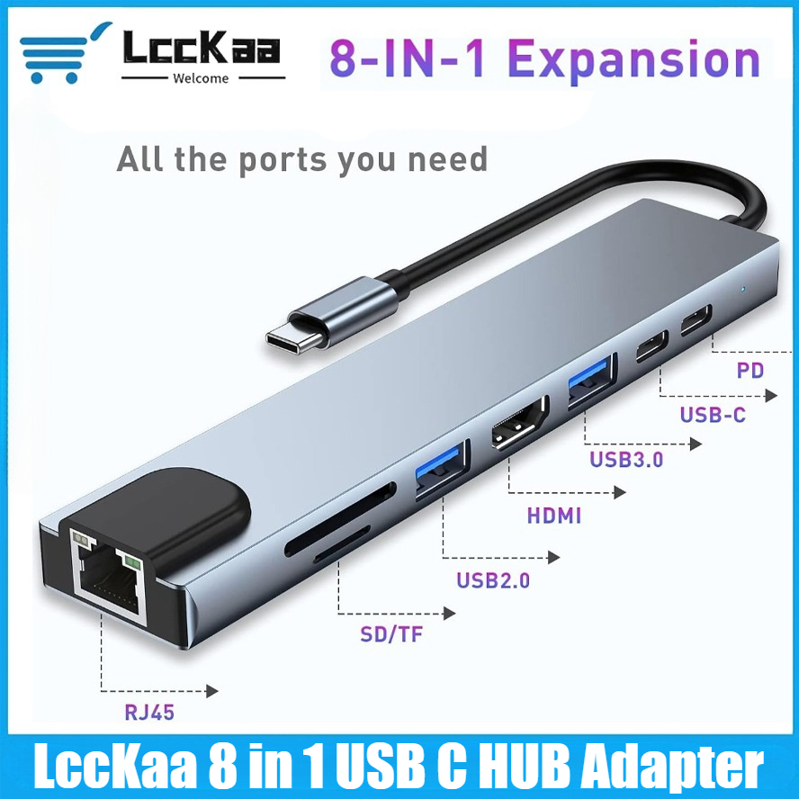 Home Office For Mac - USB C Hub 8/7 in 1