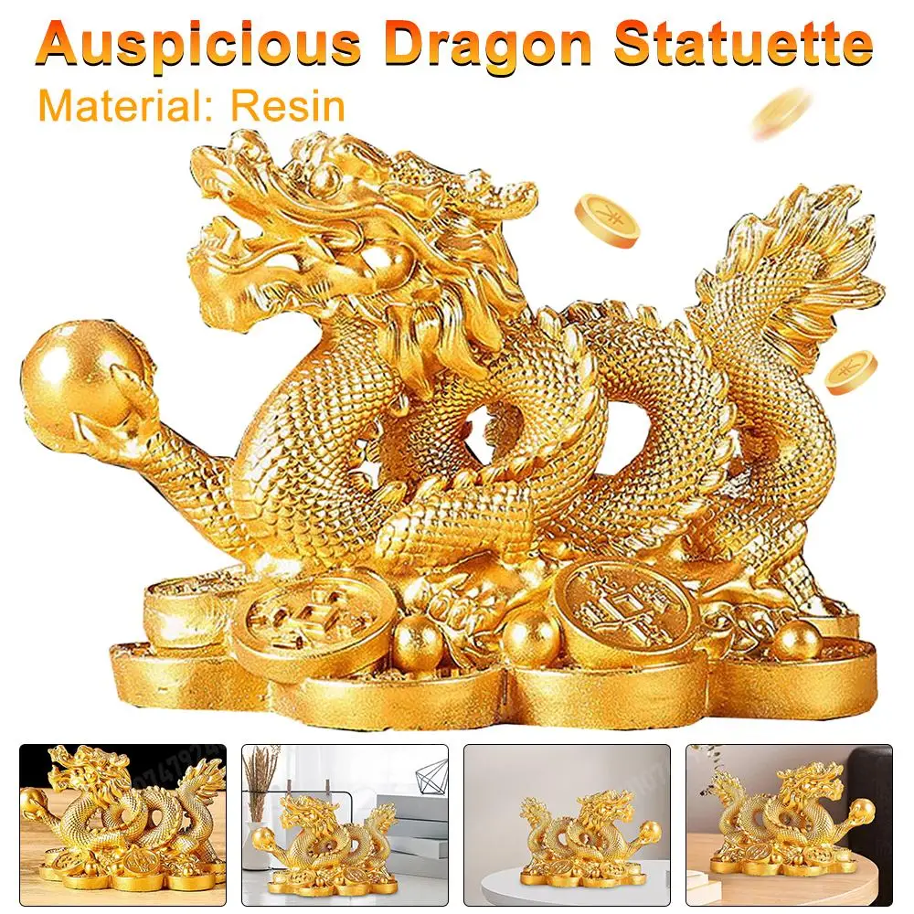 Home Office Feng Shui - 2024 Chinese Auspicious Money Dragon Statuette