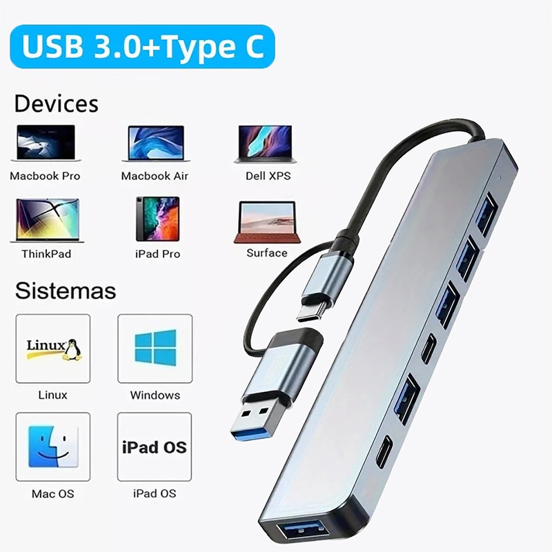 Home Office For Mac - 2 In 1 USB3.0 Hub 7