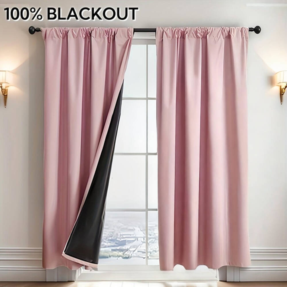 1pc 100% Blackout Curtain with - đánh giá và giá Home Office Setup Ideas