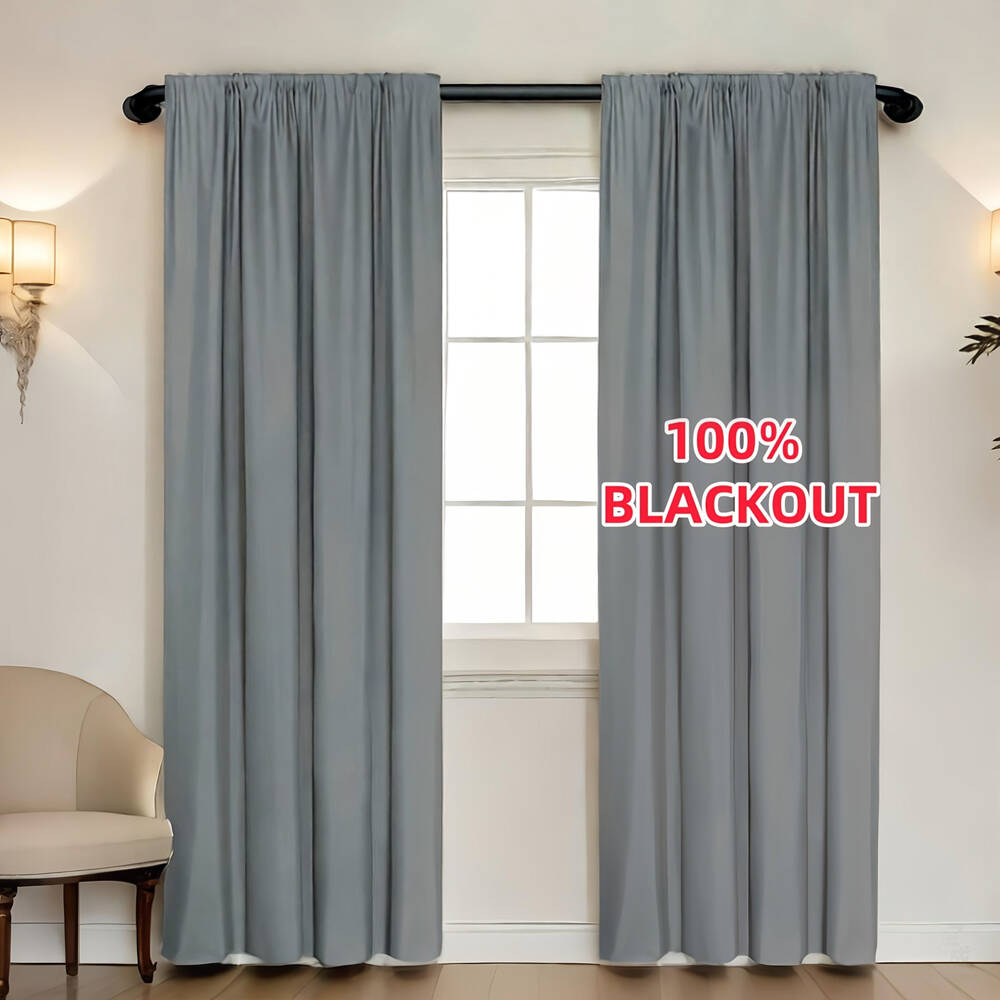 1pc 100% Blackout Curtain with - đánh giá và giá Home Office Setup Ideas