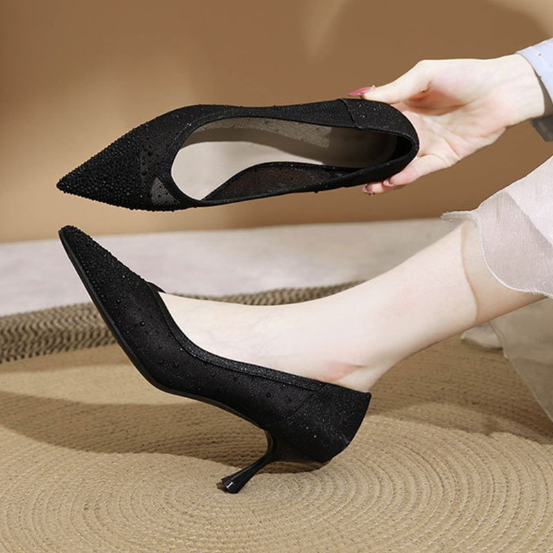 Slip-On High Heel Sandals - Cr - đánh giá và giá Home Office Size