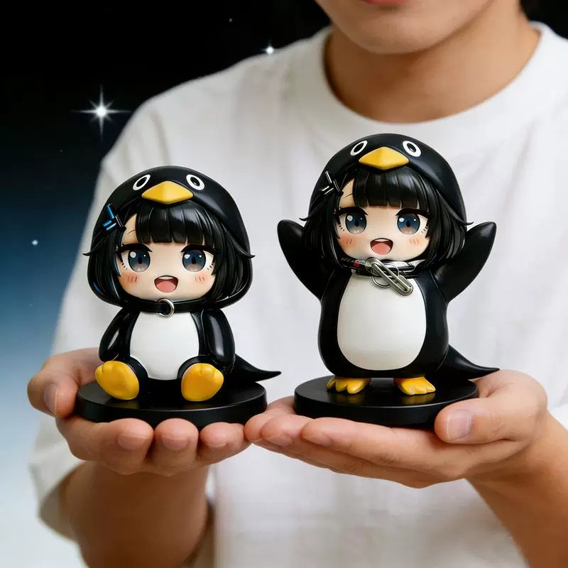 Guguga Little Penguin PVC Figu - đánh giá và giá Home Office Romance Manga