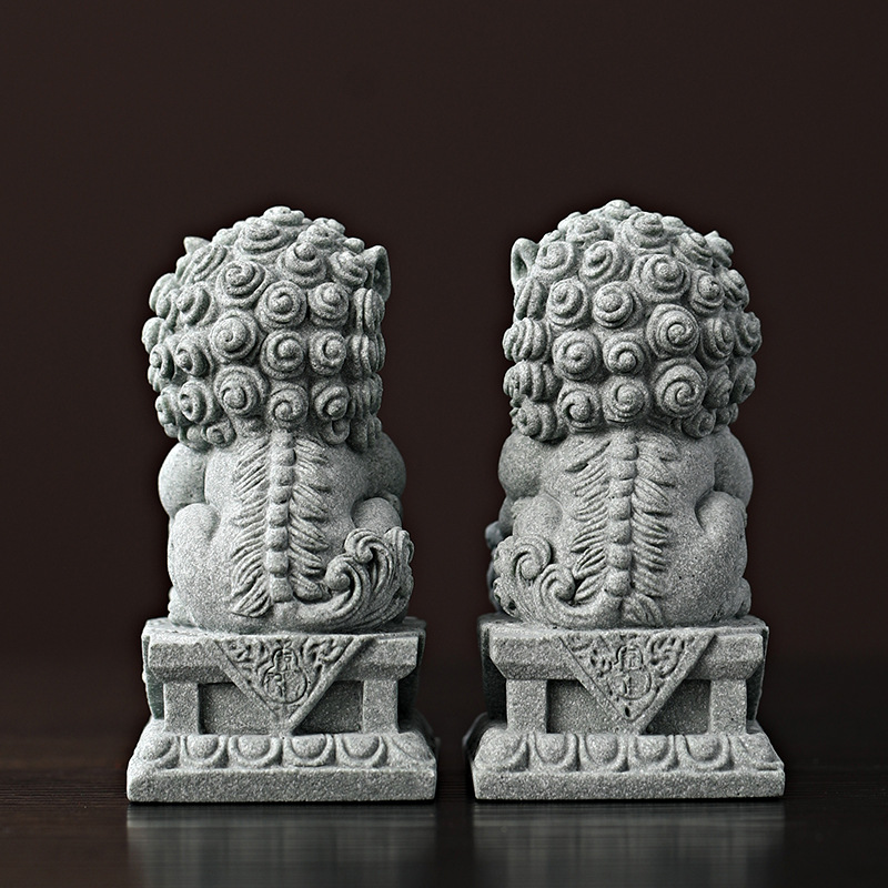 Sandstone Kirin Mascot Sculptu - đánh giá và giá Home Office Feng Shui
