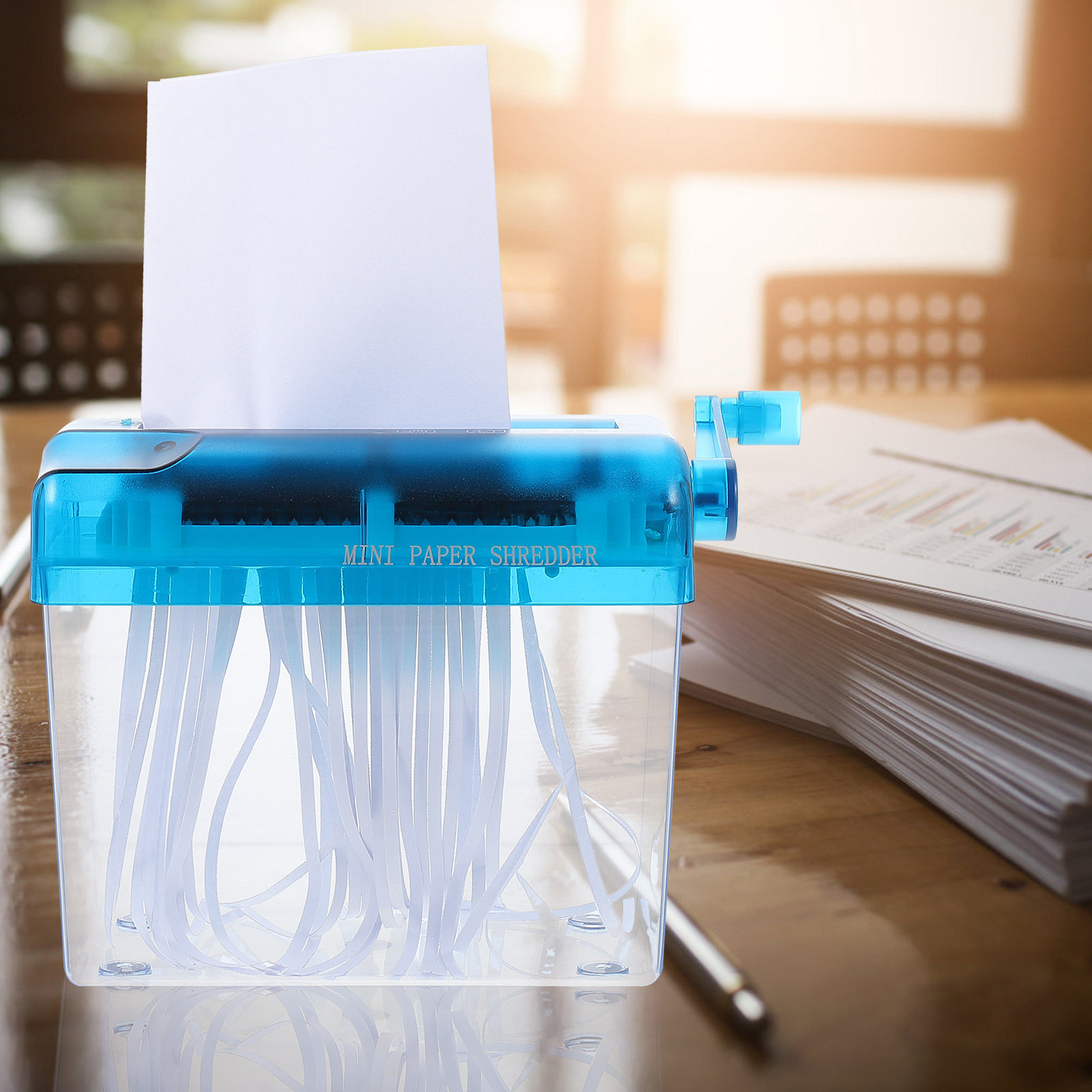 Small Paper Shredder Hand Cran - đánh giá và giá Home Office Paper Shredder