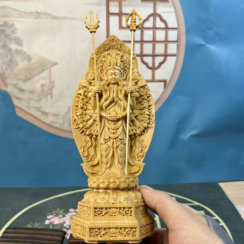 Wood Carving Thousand-hand Ava - đánh giá và giá Home Office Feng Shui