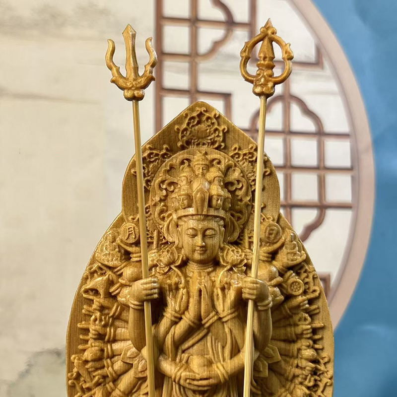 Wood Carving Thousand-hand Ava - đánh giá và giá Home Office Feng Shui