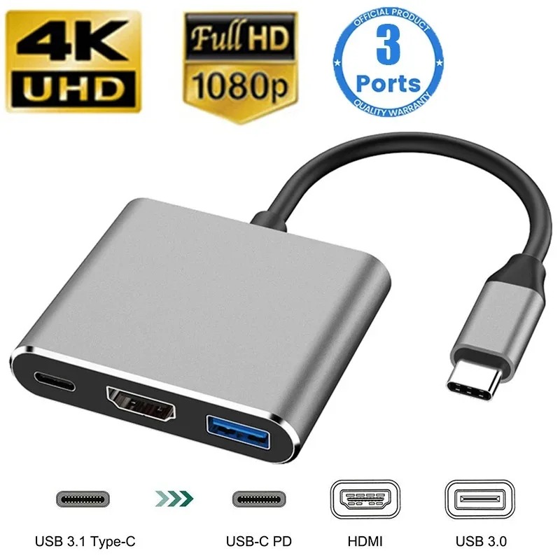 USB C HUB 3in1 Type C 3.0 to H - đánh giá và giá Home Office For Mac