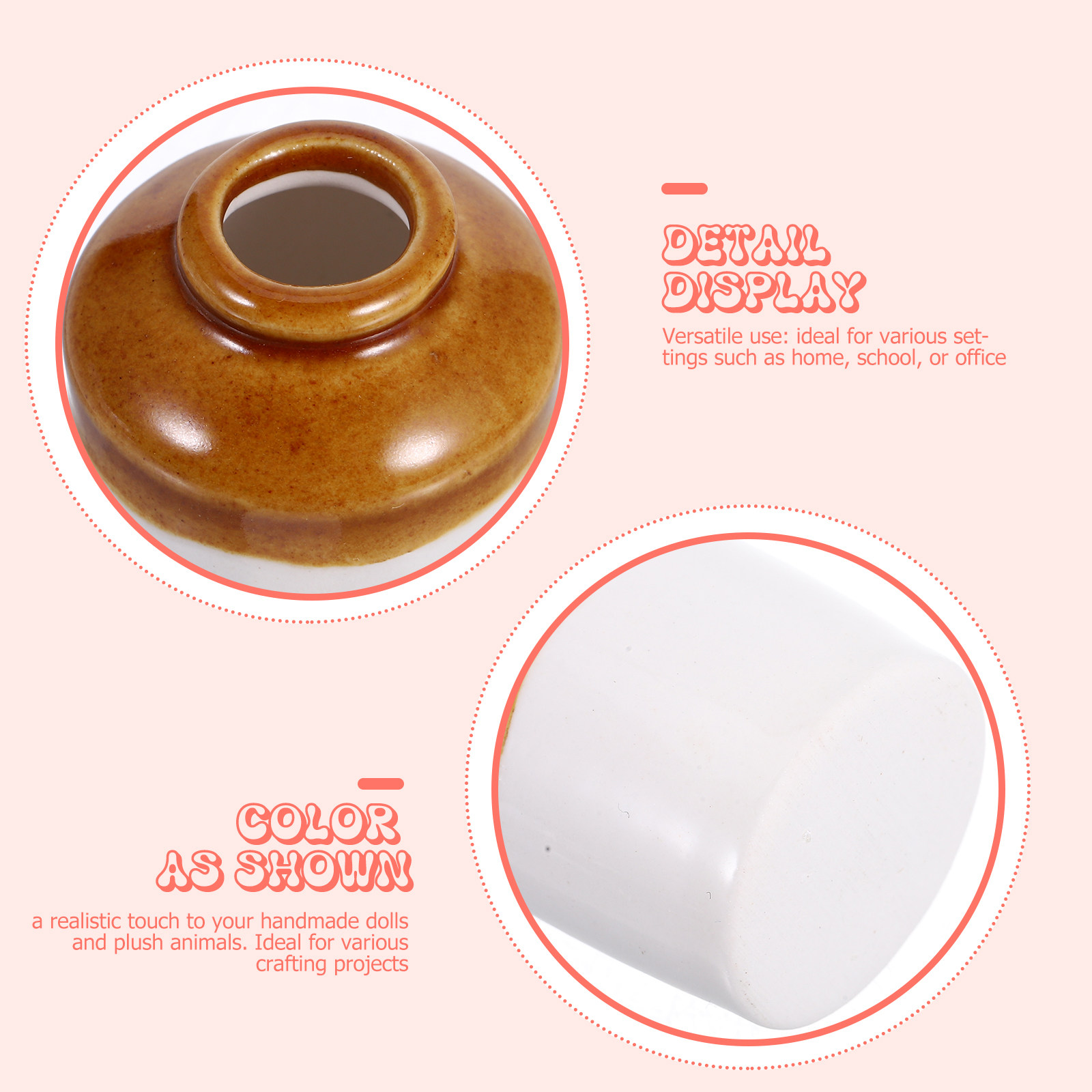 3Pcs Tiny Ceramic Flower Pots  - đánh giá và giá Home Office Design