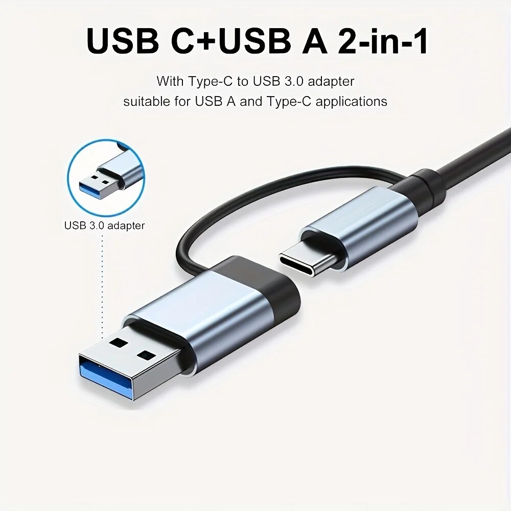 2 In 1 USB3.0 Hub 7 Port Type  - đánh giá và giá Home Office For Mac