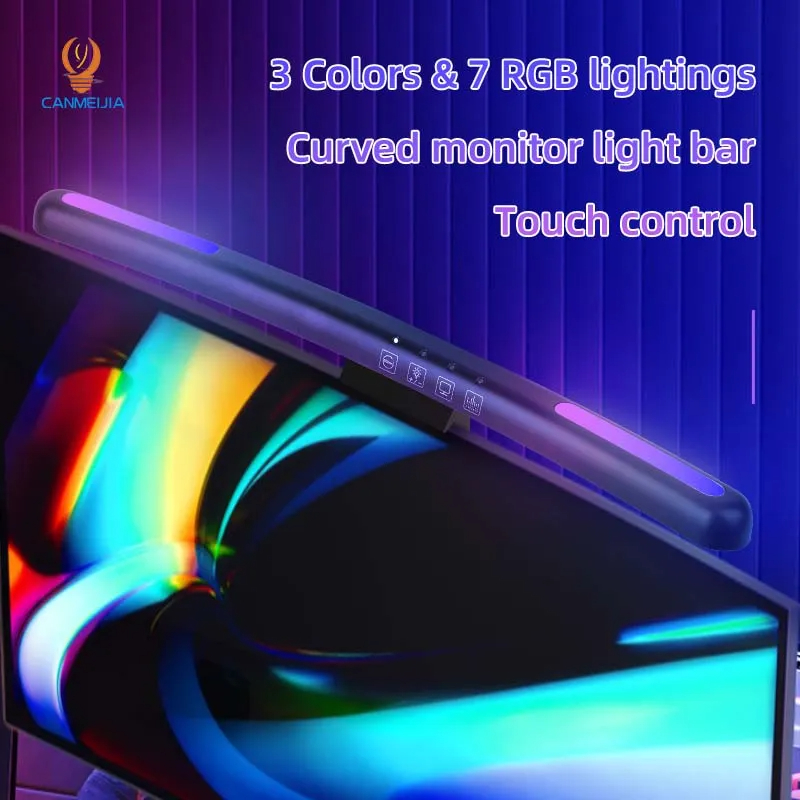 Curved LED Monitor Light Bar U - đánh giá và giá Home Office Setup Ideas